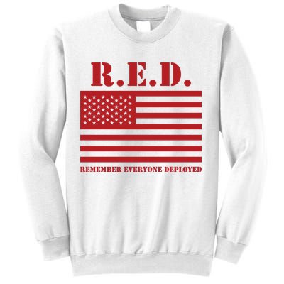 R.E.D. Friday | On Fridays We Wear Red | Remember Everyone Deployed Sweatshirt