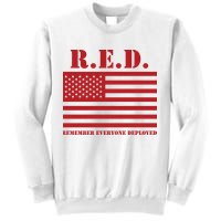 R.E.D. Friday | On Fridays We Wear Red | Remember Everyone Deployed Sweatshirt