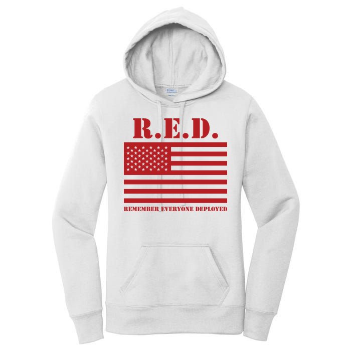 R.E.D. Friday | On Fridays We Wear Red | Remember Everyone Deployed Women's Pullover Hoodie