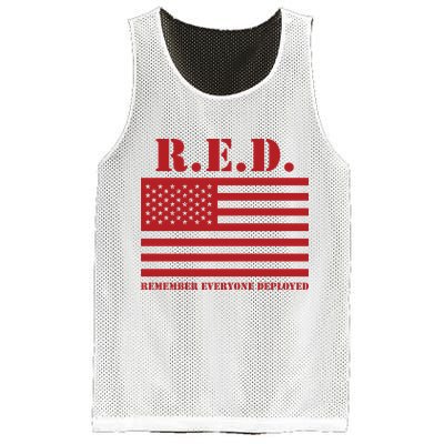 R.E.D. Friday | On Fridays We Wear Red | Remember Everyone Deployed Mesh Reversible Basketball Jersey Tank