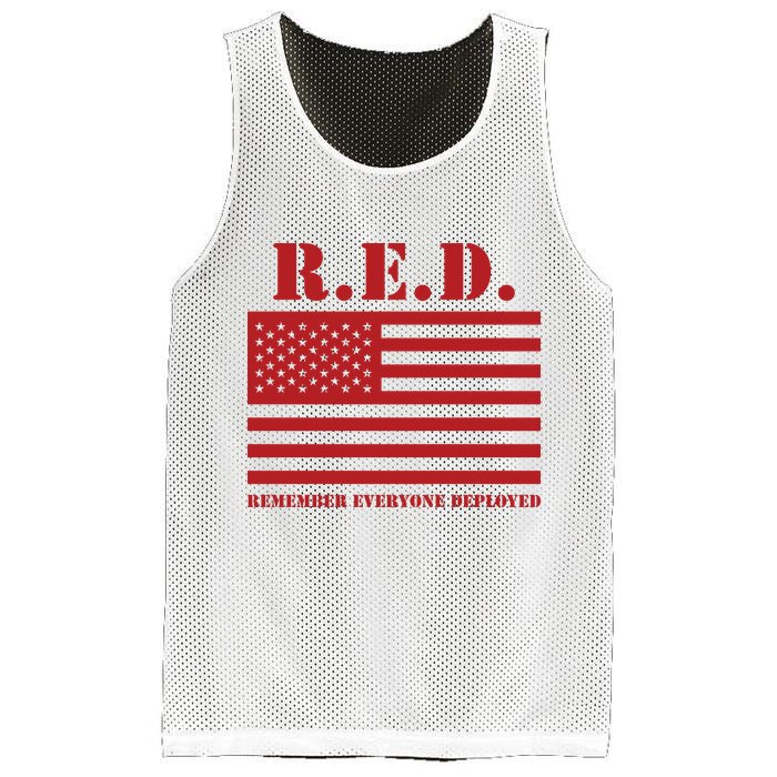 R.E.D. Friday | On Fridays We Wear Red | Remember Everyone Deployed Mesh Reversible Basketball Jersey Tank