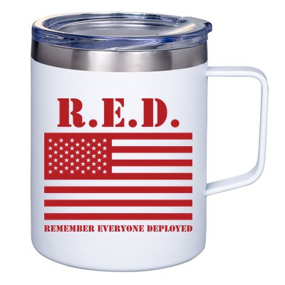 R.E.D. Friday | On Fridays We Wear Red | Remember Everyone Deployed 12oz Stainless Steel Coffee Mug