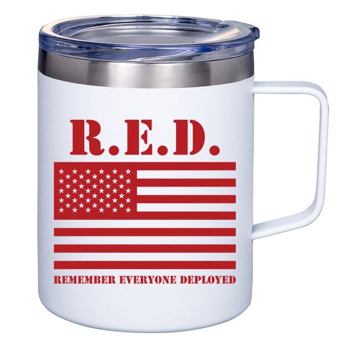 R.E.D. Friday | On Fridays We Wear Red | Remember Everyone Deployed 12oz Stainless Steel Coffee Mug