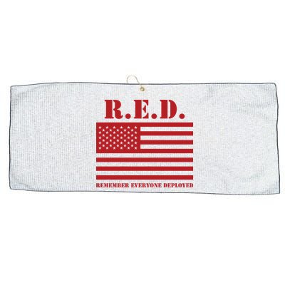 R.E.D. Friday | On Fridays We Wear Red | Remember Everyone Deployed Large Microfiber Waffle Golf Towel