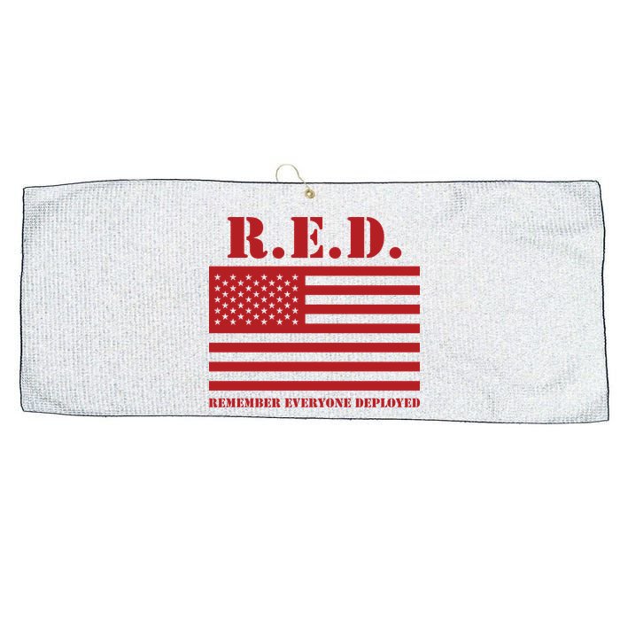 R.E.D. Friday | On Fridays We Wear Red | Remember Everyone Deployed Large Microfiber Waffle Golf Towel