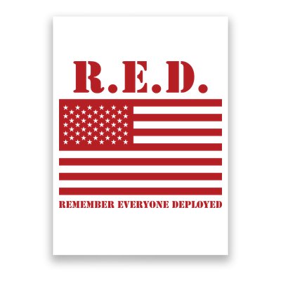 R.E.D. Friday | On Fridays We Wear Red | Remember Everyone Deployed Poster