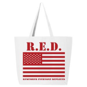 R.E.D. Friday | On Fridays We Wear Red | Remember Everyone Deployed 25L Jumbo Tote