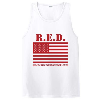 R.E.D. Friday | On Fridays We Wear Red | Remember Everyone Deployed PosiCharge Competitor Tank