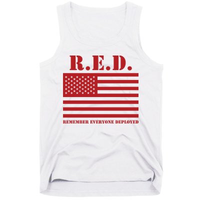 R.E.D. Friday | On Fridays We Wear Red | Remember Everyone Deployed Tank Top