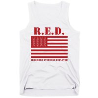 R.E.D. Friday | On Fridays We Wear Red | Remember Everyone Deployed Tank Top