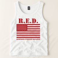 R.E.D. Friday | On Fridays We Wear Red | Remember Everyone Deployed Tank Top