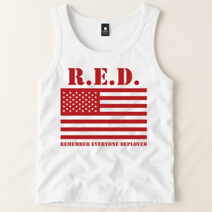 R.E.D. Friday | On Fridays We Wear Red | Remember Everyone Deployed Tank Top