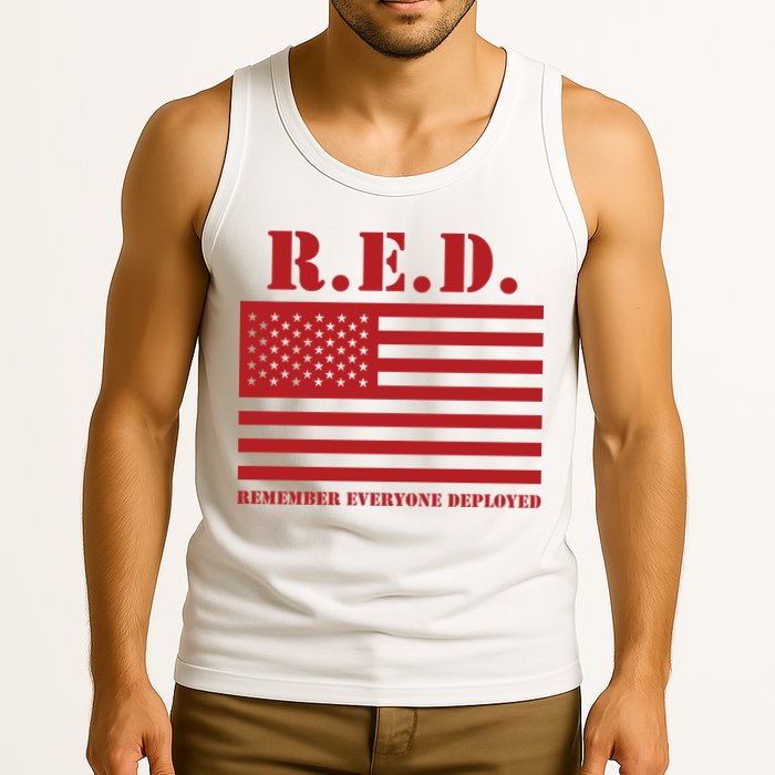 R.E.D. Friday | On Fridays We Wear Red | Remember Everyone Deployed Tank Top