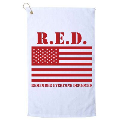 R.E.D. Friday | On Fridays We Wear Red | Remember Everyone Deployed Golf Towel