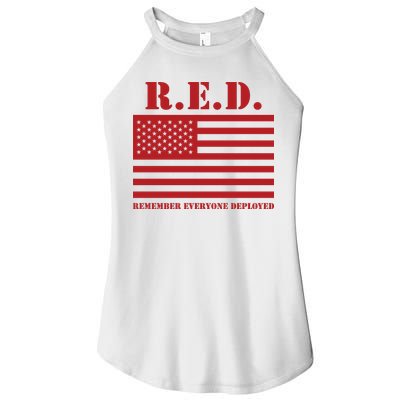 R.E.D. Friday | On Fridays We Wear Red | Remember Everyone Deployed Women's Perfect Tri Rocker Tank