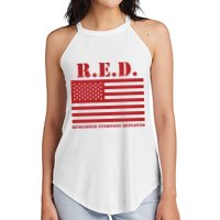 R.E.D. Friday | On Fridays We Wear Red | Remember Everyone Deployed Women's Perfect Tri Rocker Tank