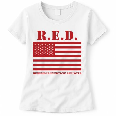 R.E.D. Friday | On Fridays We Wear Red | Remember Everyone Deployed Womens T-Shirt