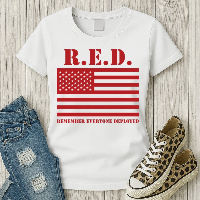 R.E.D. Friday | On Fridays We Wear Red | Remember Everyone Deployed Womens T-Shirt