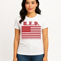 R.E.D. Friday | On Fridays We Wear Red | Remember Everyone Deployed Womens T-Shirt