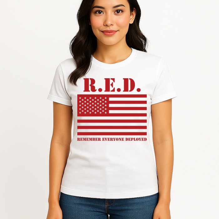 R.E.D. Friday | On Fridays We Wear Red | Remember Everyone Deployed Womens T-Shirt