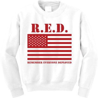R.E.D. Friday | On Fridays We Wear Red | Remember Everyone Deployed Kids Sweatshirt