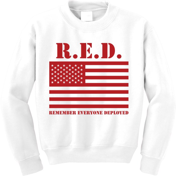 R.E.D. Friday | On Fridays We Wear Red | Remember Everyone Deployed Kids Sweatshirt