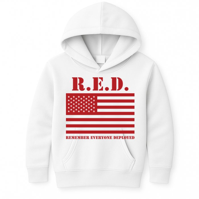 R.E.D. Friday | On Fridays We Wear Red | Remember Everyone Deployed Kids Hoodie