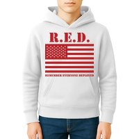 R.E.D. Friday | On Fridays We Wear Red | Remember Everyone Deployed Kids Hoodie