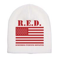 R.E.D. Friday | On Fridays We Wear Red | Remember Everyone Deployed Short Acrylic Beanie