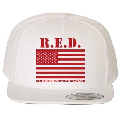 R.E.D. Friday | On Fridays We Wear Red | Remember Everyone Deployed Wool Snapback Cap