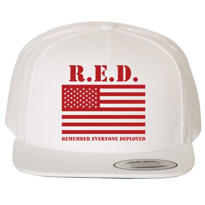 R.E.D. Friday | On Fridays We Wear Red | Remember Everyone Deployed Wool Snapback Cap