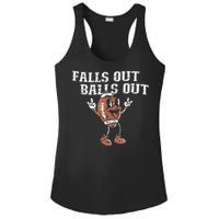 Retro Falls Out Balls Out Football Vintage Thanksgiving Ladies PosiCharge Competitor Racerback Tank