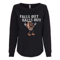 Retro Falls Out Balls Out Football Vintage Thanksgiving Womens California Wash Sweatshirt