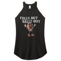 Retro Falls Out Balls Out Football Vintage Thanksgiving Women's Perfect Tri Rocker Tank