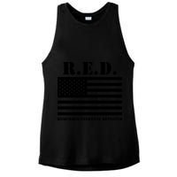 R.E.D. Friday | On Fridays We Wear Red | Remember Everyone Deployed Ladies PosiCharge Tri-Blend Wicking Tank