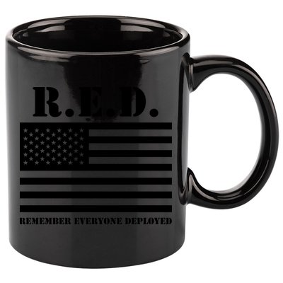 R.E.D. Friday | On Fridays We Wear Red | Remember Everyone Deployed 11oz C Handle Ceramic Mug