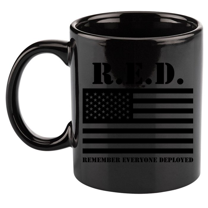 R.E.D. Friday | On Fridays We Wear Red | Remember Everyone Deployed 11oz C Handle Ceramic Mug