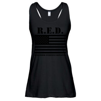 R.E.D. Friday | On Fridays We Wear Red | Remember Everyone Deployed Ladies Essential Flowy Tank