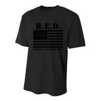 R.E.D. Friday | On Fridays We Wear Red | Remember Everyone Deployed Youth Performance Sprint T-Shirt