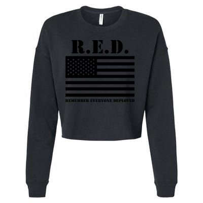R.E.D. Friday | On Fridays We Wear Red | Remember Everyone Deployed Cropped Pullover Crew