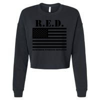 R.E.D. Friday | On Fridays We Wear Red | Remember Everyone Deployed Cropped Pullover Crew