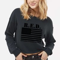 R.E.D. Friday | On Fridays We Wear Red | Remember Everyone Deployed Cropped Pullover Crew