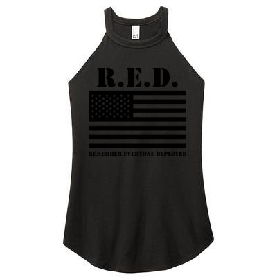 R.E.D. Friday | On Fridays We Wear Red | Remember Everyone Deployed Women's Perfect Tri Rocker Tank