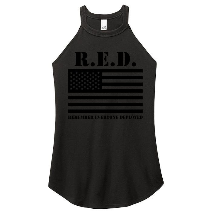 R.E.D. Friday | On Fridays We Wear Red | Remember Everyone Deployed Women's Perfect Tri Rocker Tank