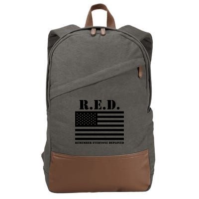 R.E.D. Friday | On Fridays We Wear Red | Remember Everyone Deployed Cotton Canvas Backpack
