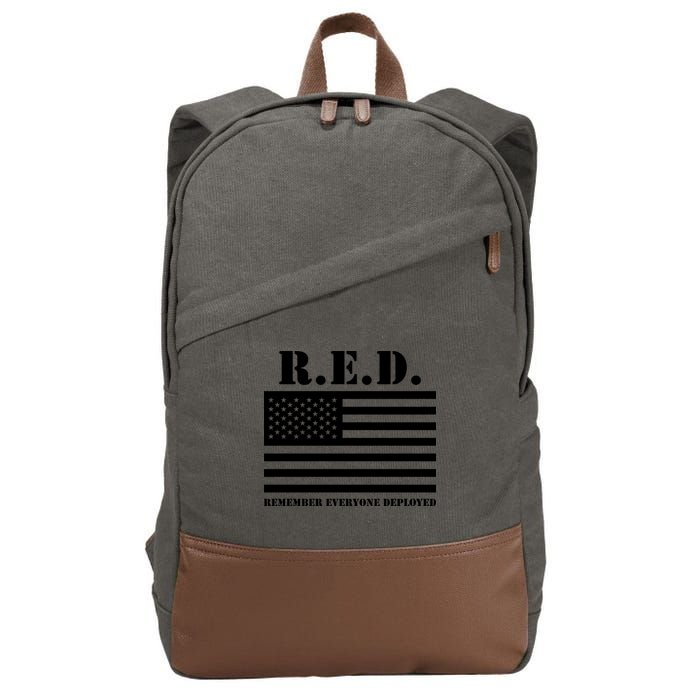 R.E.D. Friday | On Fridays We Wear Red | Remember Everyone Deployed Cotton Canvas Backpack