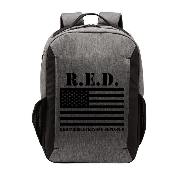 R.E.D. Friday | On Fridays We Wear Red | Remember Everyone Deployed Vector Backpack