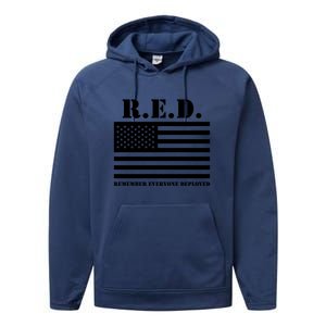 R.E.D. Friday | On Fridays We Wear Red | Remember Everyone Deployed Performance Fleece Hoodie