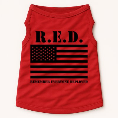 R.E.D. Friday | On Fridays We Wear Red | Remember Everyone Deployed Doggie Tank