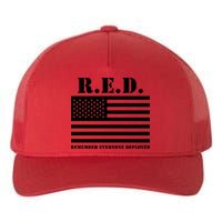 R.E.D. Friday | On Fridays We Wear Red | Remember Everyone Deployed Yupoong Adult 5-Panel Trucker Hat